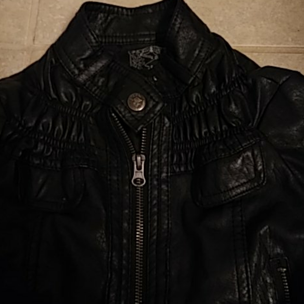 Beverly Hills Polo Club Faux Leather Biker Jacket - Picture 2 of 6